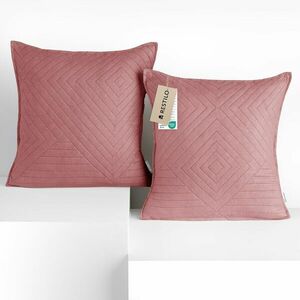 RESTILO díszpárnahuzat SOFTA szín púderrózsaszín dombornyomott st... kép