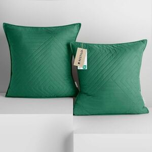 RESTILO díszpárnahuzat SOFTA szín üvegzöld dombornyomott stílus g... kép