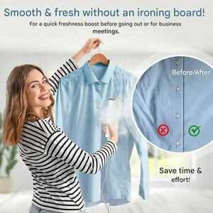 Proficare 2 az 1-ben függőleges gőzölős vasaló, Superglide forgó... kép