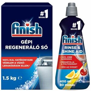 Finish gépi Regeneráló só 1, 5kg + Finish Shine and Protect gépi Ö... kép