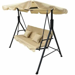 Pepita BASIC 3 személyes kerti Hintaágy párnákkal - bézs kép