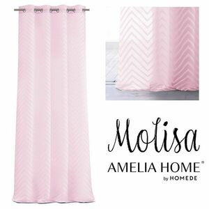 Függöny MOLISA rózsa hímzett motívum boho ezüst 140x250 ameliahome kép