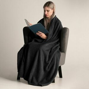 Takaró HENRY fekete dombornyomott modern 170x210 kép