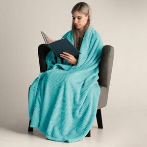 Takaró HENRY türkiz dombornyomott modern 220x240 kép