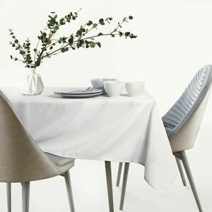 Asztalterítő Empire fehér sima klasszikus 110x200 owal AmeliaHome kép