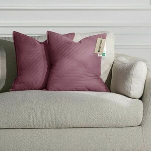 RESTILO díszpárnahuzat SOFTA szín lila dombornyomott stílus glamo... kép