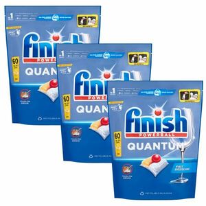 Finish Quantum All in 1 Lemon Mosogatógép kapszula 3x60db kép