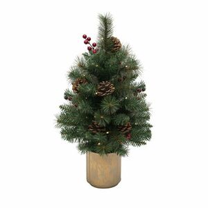 Home KMF60BLED elemes műfenyő tobozokkal, LED-ekkel, 60cm magas, ... kép