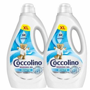 Coccolino White folyékony Mosógél 2x2, 72L - 136 mosás kép