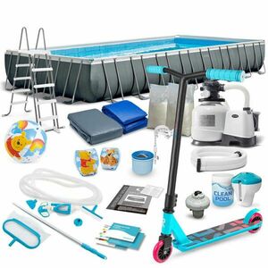 Keretes kerti medence 975 x 488 x 132 cm 21 az 1-ben INTEX 26374... kép