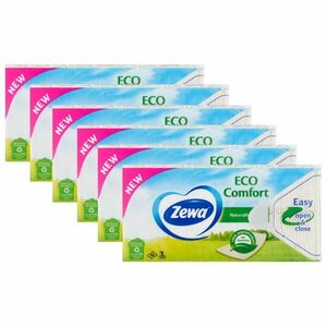 Zewa Eco Comfort 3 rétegű Papír zsebkendő - Illatmentes 6x90db kép