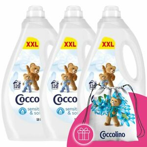 Coccolino Öblítőkoncentrátum Sensitive Pure 3x3000ml + Ajándék Co... kép