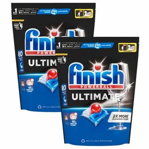 Finish Powerball Ultimate All in 1 Regular Mosogatógép kapszula 2x80db kép