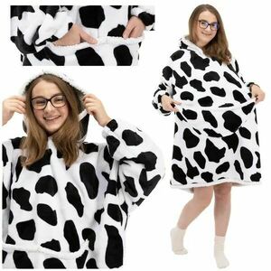 Ha7570 túlméretezett takaró kapucnis pulóver kép