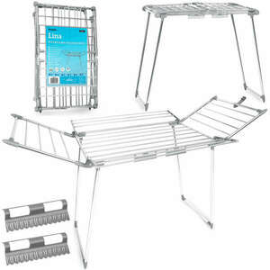 Massido Lina álló összecsukható Ruhaszárító - Ezüst kép