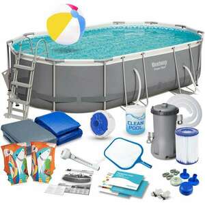Bestway fémvázas medence szett 488 x 305 x 107 cm 56448 kép