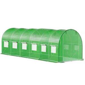 Springos Üvegház Fólia 6x3x2m, UV védelemmel ellátott - Zöld kép