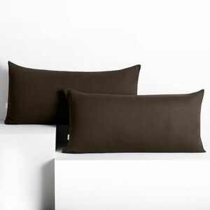 Díszpárnahuzat AMBER sötétbarna dzsörzé 40x120 DecoKing kép