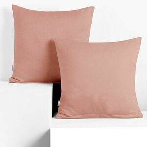 Díszpárnahuzat AMBER korallpiros dzsörzé 40x40 DecoKing kép