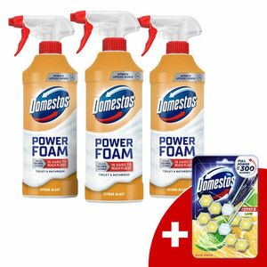 Domestos Power Hab spray Citrus Blast 3x435ml + Ajándék Domestos... kép