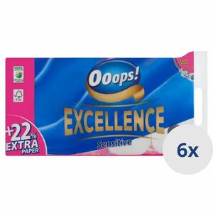 Ooops! Excellence Sensitive 3 rétegű Toalettpapír 6x16 tekercs kép
