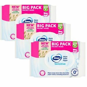 Zewa Sensitive Bigpack Nedves Toalettpapír 3x80db kép