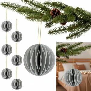 Ca1495 papír karácsonyi díszek 6 db. kép