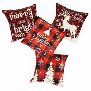 Ca1459 Karácsonyi párnahuzat szett 4 db. kép