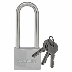 STANLEY S742-017 krómozott rézlakat, 50 mm, 3 kulcsos kép