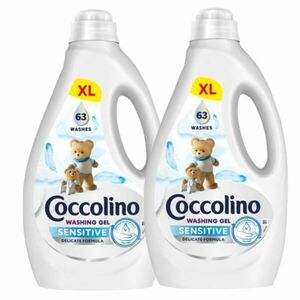 Coccolino Sensitive folyékony Mosógél 2x2, 52L - 126 mosás kép