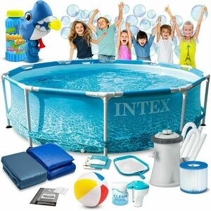 Rack medence 305x76 cm 16in1 intex 28208 + ingyenes buborékfújó gép kép