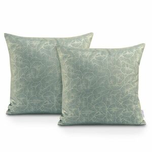 Díszpárnahuzat GINKGO szín szürke nyomott motívum növényi oxford... kép