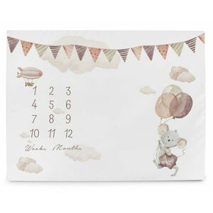 Ceba Baby Milestone mérföldkő alátét fotózáshoz 92x72 cm - Basic Mouse kép