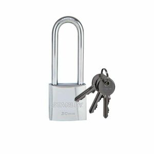 STANLEY S742-015 krómozott, tömör sárgaréz lakat, 30 mm, 3 kulcso... kép