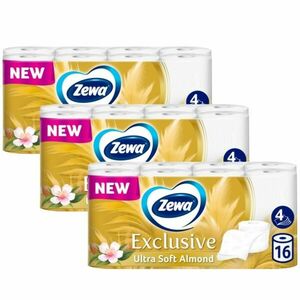 Zewa Exclusive Ultra Soft Almond 4 rétegű Toalettpapír 3x16 tekercs kép