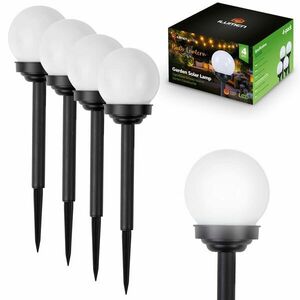 Napelemes fehér gömbfény 4db ilumen ls-102 kép