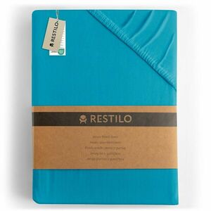 Lepedő AMBER kék dzsörzé 180-200x200 DecoKing kép