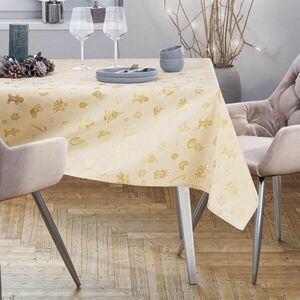 Asztalterítő CHRISTMAS STORY sárga nyomott motívum ünnepi 40x140... kép