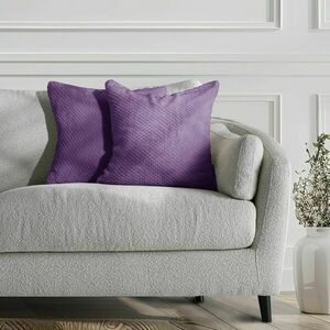 Díszpárnahuzat HENRY lila dombornyomott motívum geometrikus 45x45... kép