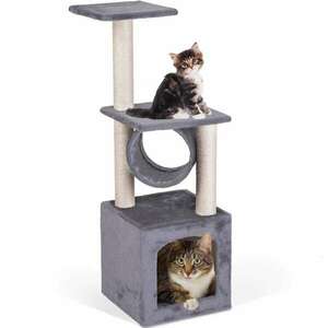PetHaus Kaparófa és fekhely macskáknak 93cm - Szürke, Bézs kép