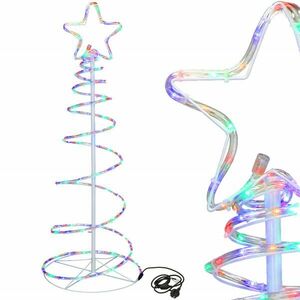 Springos Kültéri karácsonyfa 192 LED, 8 m-es fénycső IP44, multikolor kép