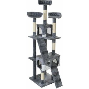 Funfit XXL 5 szintes macska Kaparófa és Játszóház - szürke kép