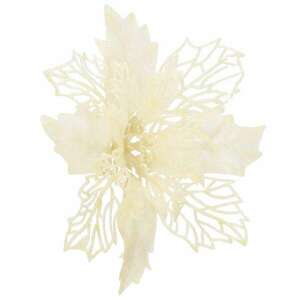 Springos Karácsonyi dekoráció "virág" - áttetsző kép