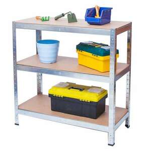 Humberg Fém ipari polcrendszer MDF lapokkal 180x90x30cm - 875kg t... kép