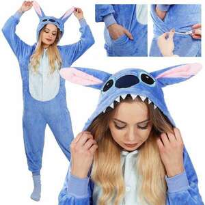 Springos Stitch kigurumi pizsama, M méret - Kék kép