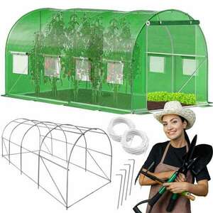 Springos kerti Fóliasátor 4, 5x2x2m 140g/m², UV4 szűrővel - Zöld kép