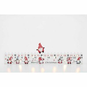 Home KLW25 LED-es adventi naptár, 7db LED világítás, fa alapanyag... kép