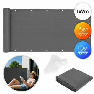 MultiGarden Erkély takaró rögzítő tartozékokkal 1x7m - világosszürke kép