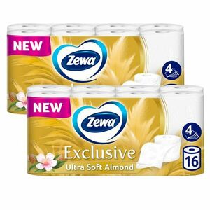 Zewa Exclusive Ultra Soft Almond 4 rétegű Toalettpapír 2x16 tekercs kép