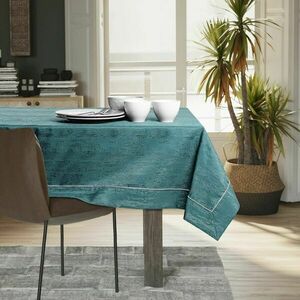 Asztalterítő Vesta tengerzöld dombornyomott modern 140x340 AmeliaHome kép